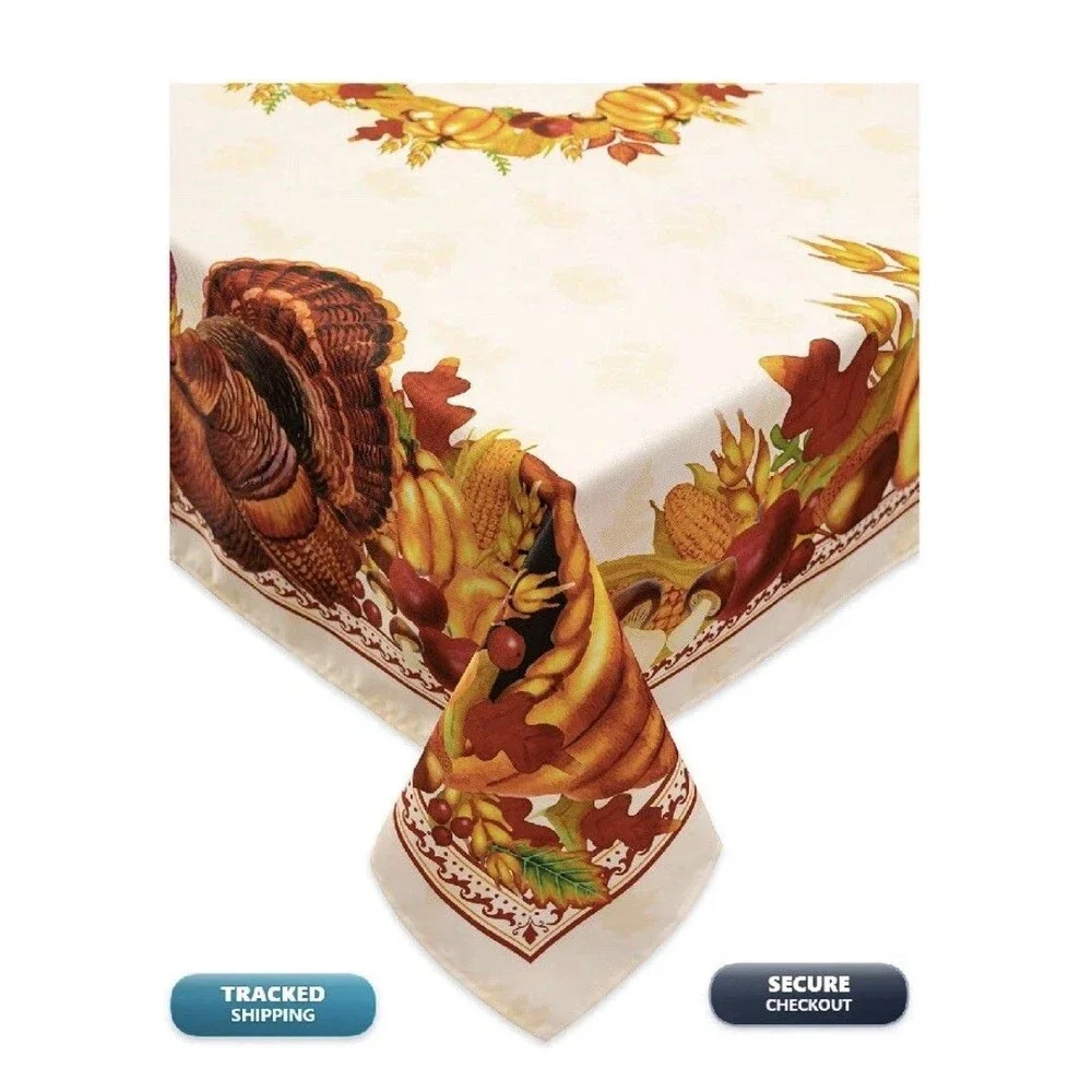 Yihomer Fall Thanksgiving Tablecloth Collection For Kitchen Dining 60x84
